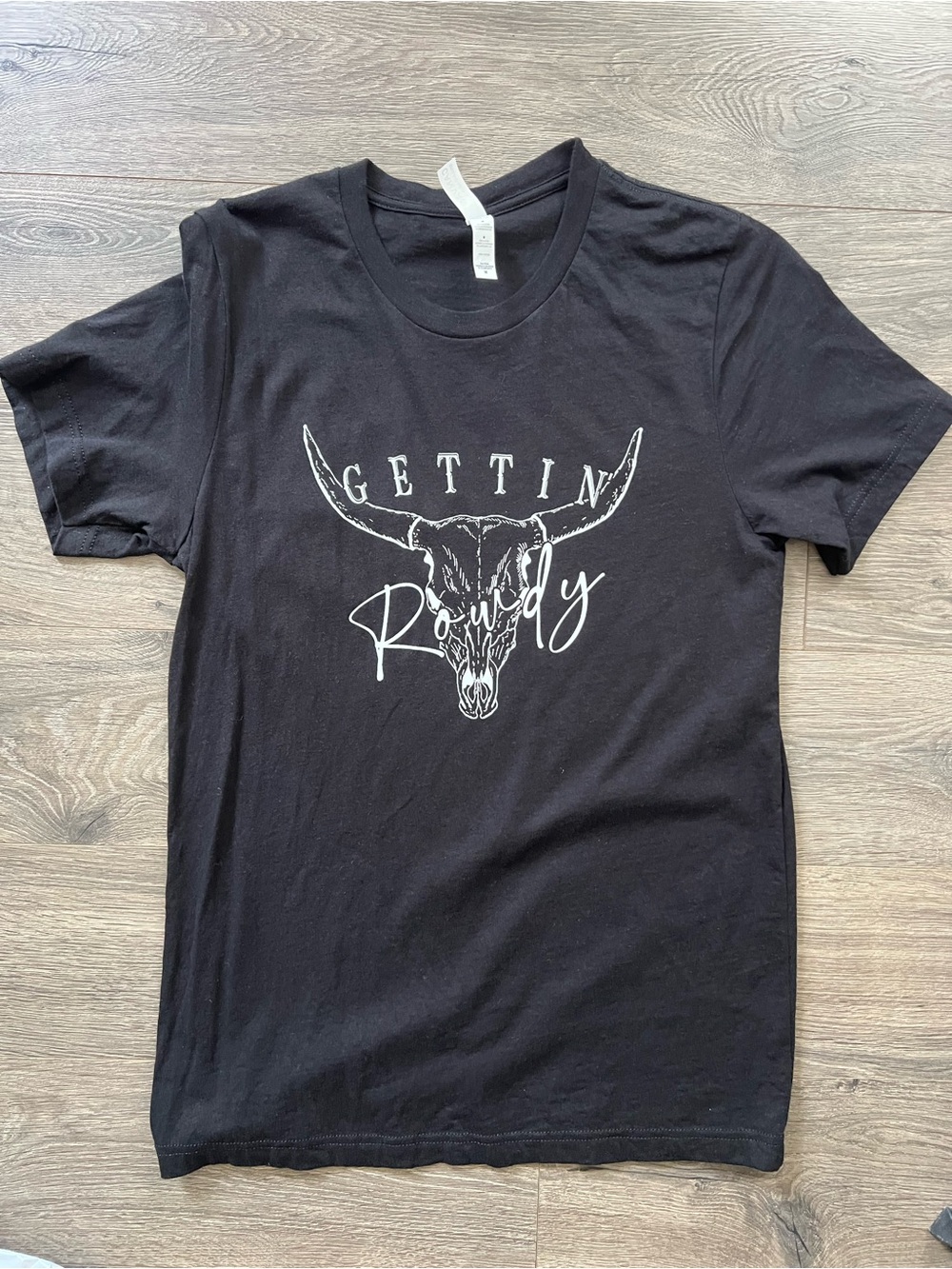 Black 'Gettin Rowdy' Graphic Tee
